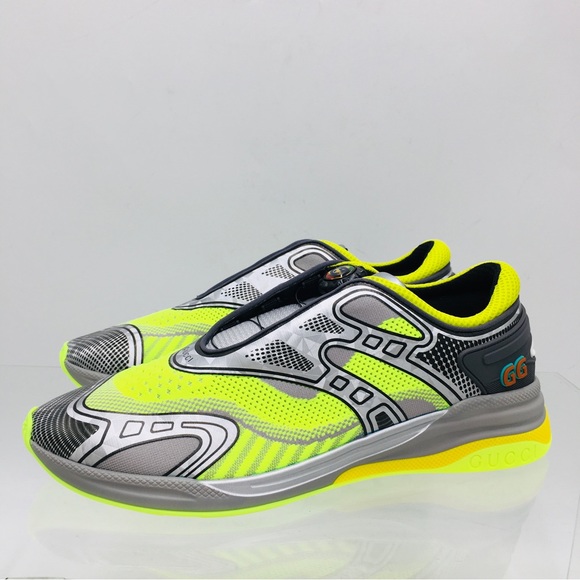 Gucci Ultrapace R Sneakers- Yellow/ Grey- 623109 - Picture 1 of 14
